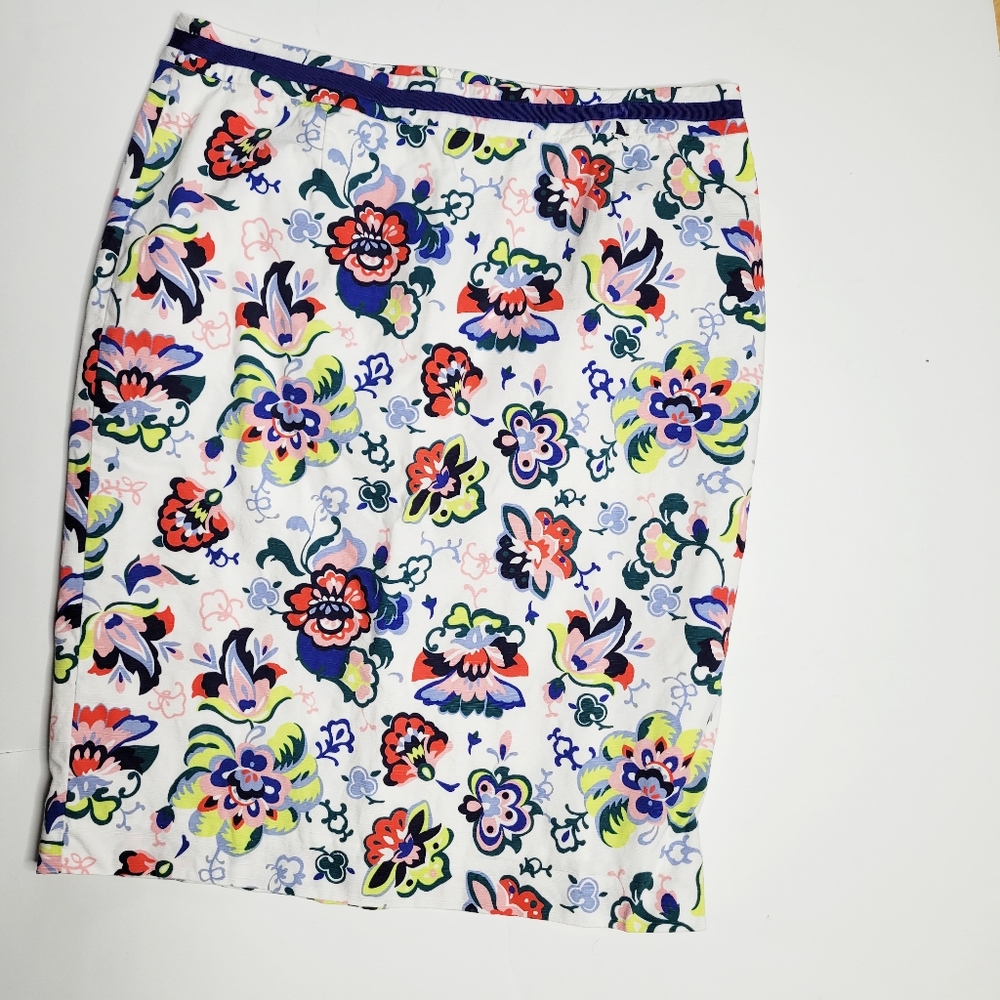 Boden Floral Midi Pencil Skirt 14L
